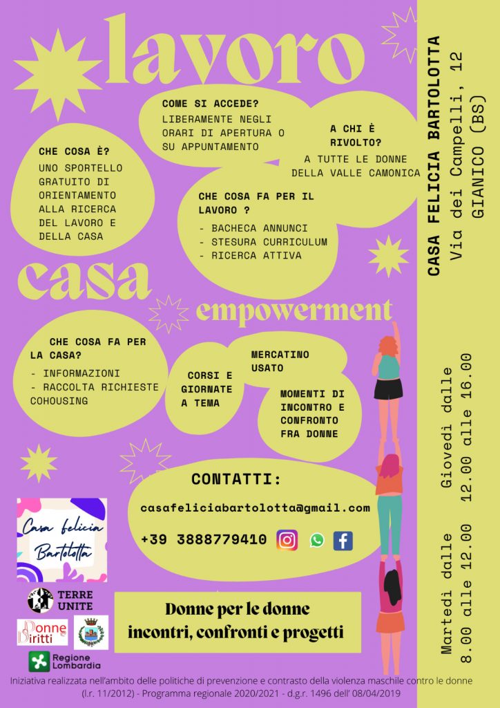 Locandina casa Felicia Bartolotta