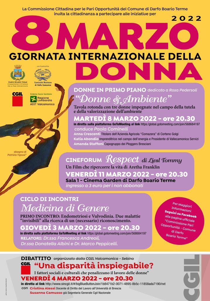 Locandina giornata della donna 8 marzo 2022